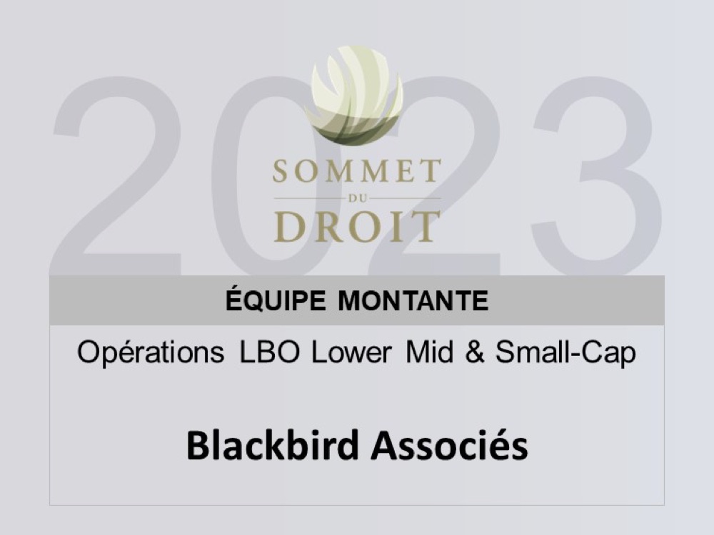 Sommet du Droit 2023 — Équipe montante — Blackbird Associés